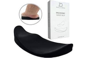 Repose Poignet pour Tapis de Souris Ergonomique - Coulissant Anti-Tendinite - Support Poignet Bureau Gaming - Mousse Confort Premium - Portable 10cm - Zinello Design