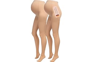 Herzmutter Umstandsstrumpfhose 20DEN - transparent-matte-soft - Schwangerschaftsstrumpfhose - Hautfarben-Beige-Schwarz - 1er & 2er-Set - 1200
