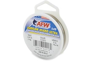 American Fishing Wire Surflon Micro Ultra Nylon beschichteter 1x19 Edelstahl Vorfachdraht