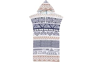 LOMTRATS Poncho da Surf ad Asciugatura Rapida, Asciugamano, Vestaglia, con Cappuccio, per Adulti, Uomini e Donne, in Microfibra, Nuoto, Spiaggia, Surf, Immersioni