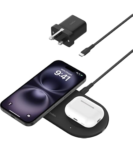 Mophie Dual Qi Wireless Charging Pad 10W (Fabric) with UK Plug