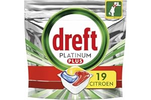 Dreft Platinum Plus - Capsules Pour Lave-Vaisselle Tout En Un - Citron - 19 Capsules