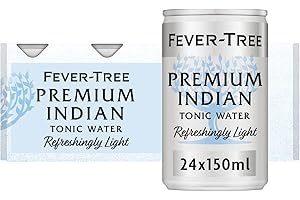 Fever-Tree Refreshingly Light Indian Tonic Water, 150ml, 8 Count (Pack of 3) (Total 24 cans)
