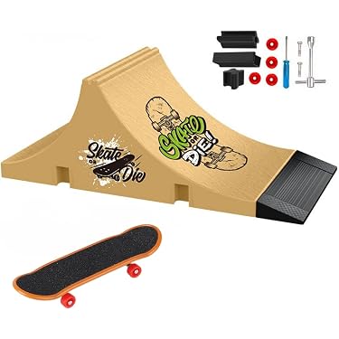 YARNOW Mini Finger Skate – 4 Planches à Roulettes De Doigt, Plastique+Acier Inox, Bleu – Jouet Portable Éducatif Et Anti-Stress Pour Adultes
