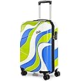 Stony Brook Nasher Miles Reflection 55 Cm 20 Inch Polycarbonate Hard-Sided 4 Wheels Spinner Cabin Luggage Trolley Bag (Green Blue)