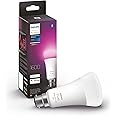 Philips Hue White & Colour Ambiance Single Smart Bulb LED [B22 Bayonet Cap] - 1600 Lumens (100W Equivalent). Works with Alexa, Google Assistant and Apple Homekit