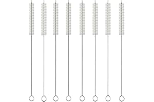 WOO MANTO 30cm Strohhalm Bürste 8 Stück, Trinkhalm Bürste, Röhrchenbürste, Reinigungsbürste(30cm 8 Stück)