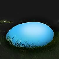 Albrillo RGB Solarlampe Außen - LED Solar Gartenleuchten mit Fernbedienung, Durchmesser 40cm mit 8 Farben, 1200mAh USB…