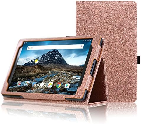 Lenovo Tab 4 8 Case, ACdream Premium PU Folio Leather Tablet Case for Lenovo Tab4 8 tablet(2017 version), Rose Gold Star of Paris