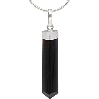 Fdit 4 Pezzi Pendente In Tormalina Nera Con Collana Regolabile - Accessorio Moda Antirradiazioni