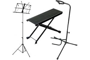 Zoundhouse Einsteiger-Bundle (33: Fußbank + Notenständer + Gitarrenständer/schwarz)