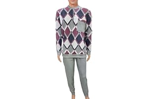 CRV PAJAMAS AND SOCKS CRAVANA Pigiama Uomo Invernale Punto Milano (Simile al Pile) Prodotto Artigianale Prodotto in Italia con Tessuti Pregiati Italiani. Tutto Made in Italy