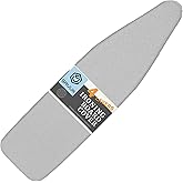 SAVUK &Uuml;t&uuml; Masası &Ouml;rt&uuml;s&uuml; ve Pedi Standart Boyut Silikon Kaplamalı 4 Katlı 38 x 137 cm Ekstra Ağır Hizmet Kalın Dolgu, Isı Yans