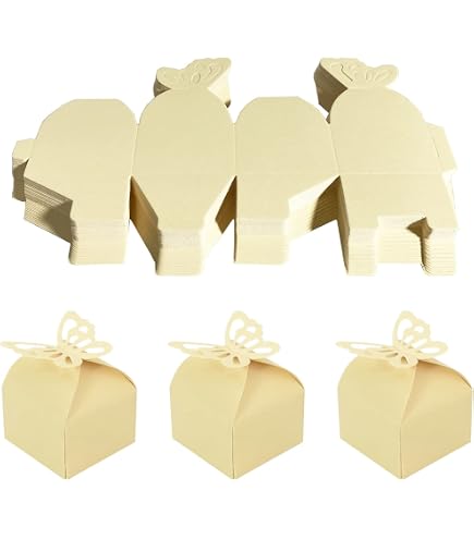 50pcs Boîtes Dragées Baptême Coeur Ciselé - Boîtes Cadeau Papier Carrées Pour Mariage, Anniversaire Enfant, Noël - Rouge Bleu Jaune Rose Orange