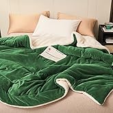 Sherpa Polar Battaniye &Ccedil;ift Taraflı &Ccedil;ift Kişilik 220x240 cm Yeşil%100 Polyester Mikrofiber
