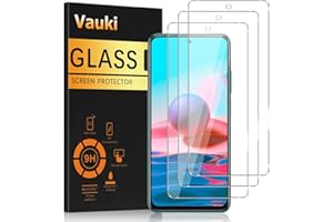 Vauki 3 sztuki szkła pancernego do Xiaomi Redmi Note 10/10S 4G, folia ochronna 9H, folia pancerna Ultra HD, folia ochronna na wyświetlacz, bez pęcherzyków powietrza, odporna na zarysowania, ultra