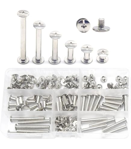 Kit Viti Per Rilegatura 140 Pezzi - M5, Lunghezze 5-45mm, Per Pelle E Fai Da Te - Foto 3