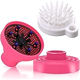 ZOCONE Nero Diffusore Capelli Ricci Silicone Diffusore Universale Capelli, 4-5cm Portatile Pieghevole Universale Diffusore da