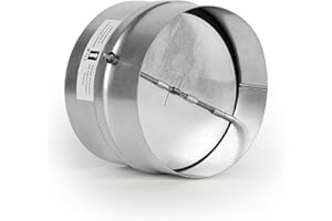 LALAGO Ø125 mm Clapet Anti Retour Automatique, Clapet Anti-Retour avec Caoutchouc d'Étanchéité Joint Caoutchouc pour Hotte Aspirante et Canal de Ventilation