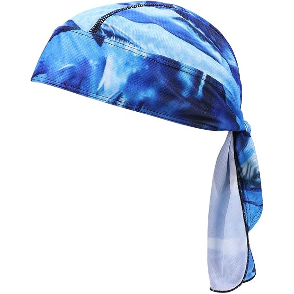 Bandana Sport Coton - Sous-casque Vélo, Moto, VTT - Anti-transpiration, Respirant - Unisexe Noir, Bleu, Blanc