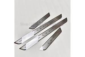 FURLOU Auto Plinthes pour Mazda CX-60 2022 2023 2024,Acier Inoxydable Protecteur Seuil Porte Protection Portiere Voiture Accessoires Anti Rayure Armatures Caisse Pièces