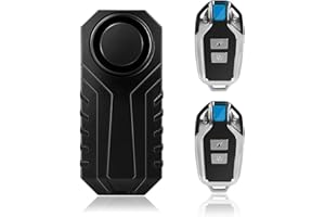 HONETEEK 113dB Anti Theft Bike Alarm with Remote, Wireless Security Vibration Bike Alarms for Electric Motorcycle, Motorcycle E-Bike Accessories, Waterproof Car Alarm System with Motion Sensor