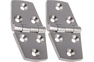 BOOTSTEILE BRAUER 2 Edelstahl Scharniere PRISMA symmetrisch 38 x 102 mm Edelstahlscharnier Edelstahl A4 Türscharnier Beschlag Türscharnier