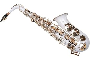 Karl Glaser Alt Saxophon, weiß/gold, mit Koffer