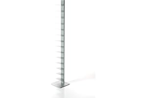 ZStyle BBB ITALIA Libreria SAPIENS a colonna verticale scaffale autoportante con ripiani (202 cm, Alluminio)