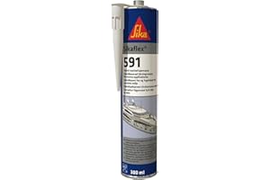 SIKA - Sellador multiusos para aplicaciones marinas - Sikaflex 591 - Blanco - Sellado de juntas elástico - Interior y exterior - 300 ml (sólo para profesionales)