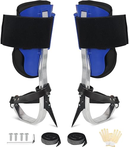 Crampons D'escalade Réglables Pour Arbres – Acier Haute Résistance, 150 Kg, Harnais Inclus, Plusieurs Tailles (250 à 500 Mm)