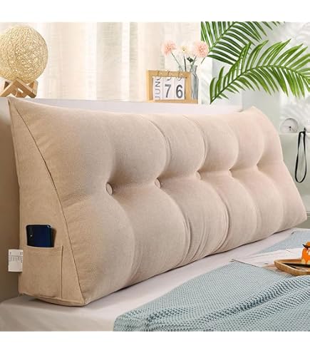 Coussin Triangulaire Pour Lit Ou Canapé - Soutien Dos Et Tête - Design Ergonomique - Lavable - Décoration Intérieure