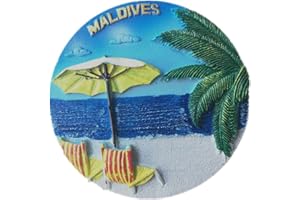 MUYU MAGNET 3D-Kühlschrankmagnet mit Malediven-Souvenir, Dekoration für Zuhause und Küche, Malediven