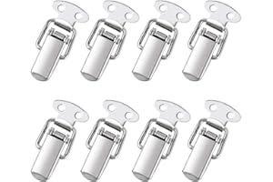 DECARETA 8 Stück Spannverschluss Edelstahl Hebelverschluss Silber Kistenverschluss Klein Klappverschluss Kappenschloss für Case Box Toolbox Schublade Schrank Truhe