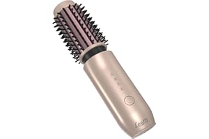 Leeko Cordless Hair Curler, 3 in 1 Cordless Hair Styler 40mm, Portable Cordless Hot Brush with 4 Temperatures, 7000 mAh USB Rechargeable Hot Hair Curler (Gold)