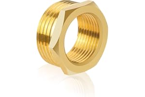 OUMUIK Messing Kappe (3/4" x 1") Reduzierstück 1 auf 3/4 Zoll aus Messing für Rohranschluss