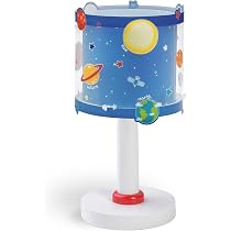 Lampada Da Comodino Dalber Baby Dreams – Stelle Blu, Effetto Fluorescente Al Buio, Lampadina LED G4 4W Inclusa