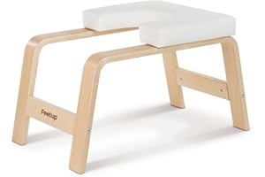 FeetUp - El Banco Original de Yoga, Banco y Soporte Vegano, Equipo de inversión de Entrenamiento de Fuerza para relajación y Fuerza, Incluye aplicación y Kit de Inicio (Classic, White)