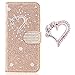 Produktbild Diamant Funkeln Bling für Huawei Y6 2019 /Honor 8A,Glitzer BookStyle Slim Schutzhülle Flip Folio Wallet Stand Card Slots Pocket Leder Etui Case Hülle
