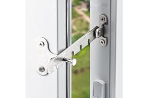 ENITMOR 2 Stück Fensterfeststeller, Kippfensterschutz für Katzen, Fenster Kipp Regler Fensterstopper Metall Kippfensterschutz, Fenster Kipp Regler zum Einstellen der Fensteröffnung Geeignet Für Jedes Fenster