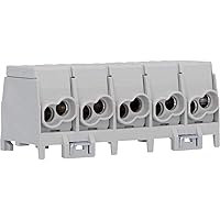 UNITEC Hauptleitungs Abzweigklemme 25 mm², 5-polig, fingersicher, 4 Klemmstellen je Pol, bis 400 V