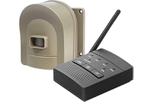 HOSMART 1/2 Mile Long Range Wireless Driveway Motion Alarm System Outdoor Weatherproof Motion Sensor & Detector (1 Base Receiver and 1 Tan Sensor)