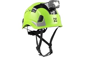 ‎HEARMOR HEARMOR Höhenarbeiten Industriehelm Erwachsene Bauhelm LED-Kopflampe inklusive ABS Schutzhelm Zertifizierung EN12492 Bestanden EN397 Stoßdämpfung und Eindringfestigkeit Test