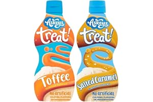 BLUE NILE FOODS Toffee & Salted Caramel Flavour Toppings Bundle (325g Each) – No Artificial Colours, Flavours or Preservatives – Ideal for Ice Cream, Desserts & More