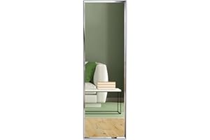 ‎PETAFLOP PETAFLOP Wall Mirror 122 x 35.5 cm Full Body Mirror with Explosion-proof Membrane Protection and White Frame for Bedroom, Bathroom, Hallway or Wardrobe