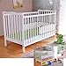 NEW WHITE SOLID WOOD EMILY BABY COT & DELUXE 4 inch FOAM MATTRESS - ?3 Position Base Heights ?4 inch Mattress ?RRP£190 (White)