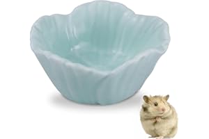 LuckyOpt Kleiner Keramik-Hamsternapf, leicht zu reinigen Anti-Flipping Hamster Futter- und Wassernapf Fressnapf, Kleintiernäpfe für Zwerghamster Papageien (Blau)