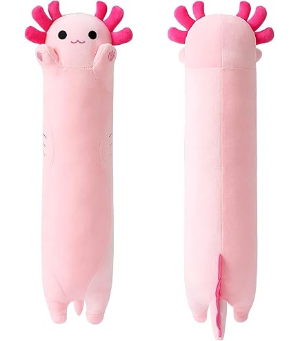 Yeqivo Long coussin en peluche Axolotl - Adorable coussin de sommeil doux pour enfants et petite amie (110 cm, noir Yeqivo Long coussin en peluche Axolotl - Adorable coussin de sommeil doux pour enfants et petite amie (110 cm, noir