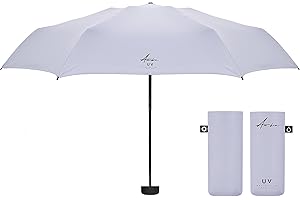 AMBRA UV PROTECTION Ambra UV: Ombrello con protezione UV. Mini ombrello pieghevole antivento per pioggia e sole. 220 g 18 x 5 cm