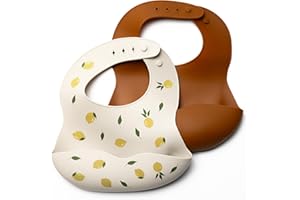 Kindsgard Silikon Lätzchen „silbibly“ – 2er Set Babylätzchen mit Auffangschale – weich, BPA-frei, verstellbar – abwaschbar & spülmaschinenfest – für Babys & Kleinkinder ab 6 Monaten